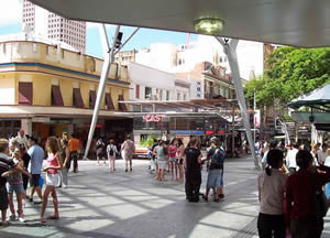 Queen St Mall on the 7th of February, 2004.